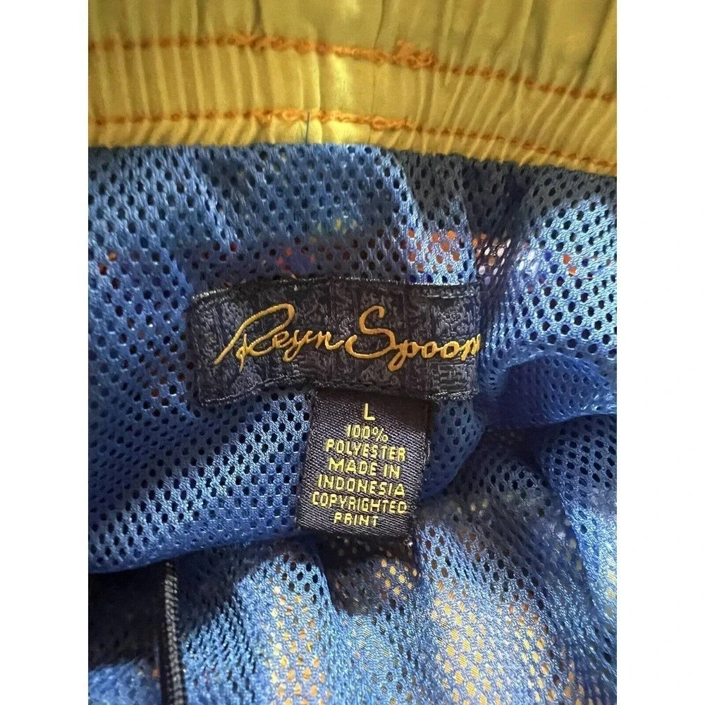 Reyn Spooner Men’s Hawaiian Elastic Waist Lined Swim Trunks Pockets Size Large​